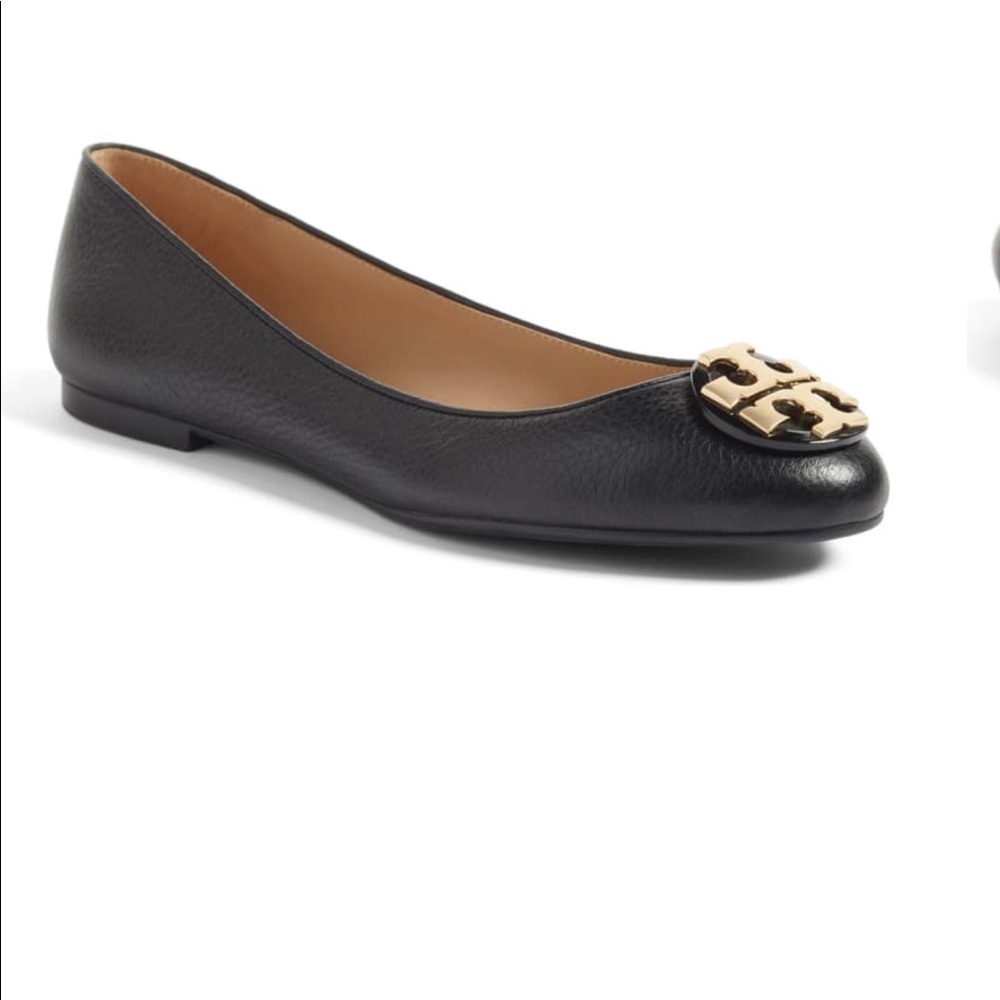 TORY BURCH CLARE BALLET FLAT TUMBLED LEATHER
